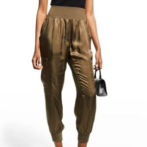 Cinq A Sept Tous Les Jours Giles Satin Jogger Pants Size S